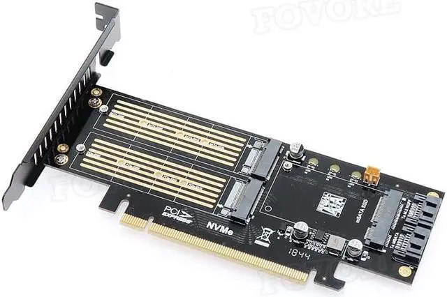 Alt view image 6 of 6 - mSATA M.2 PCIe adapter mSATA M.2 NGFF NVMe AHCI SSD to PCIe adapter mini SATA M2 B key M key b key PCI e PCI e converter Card