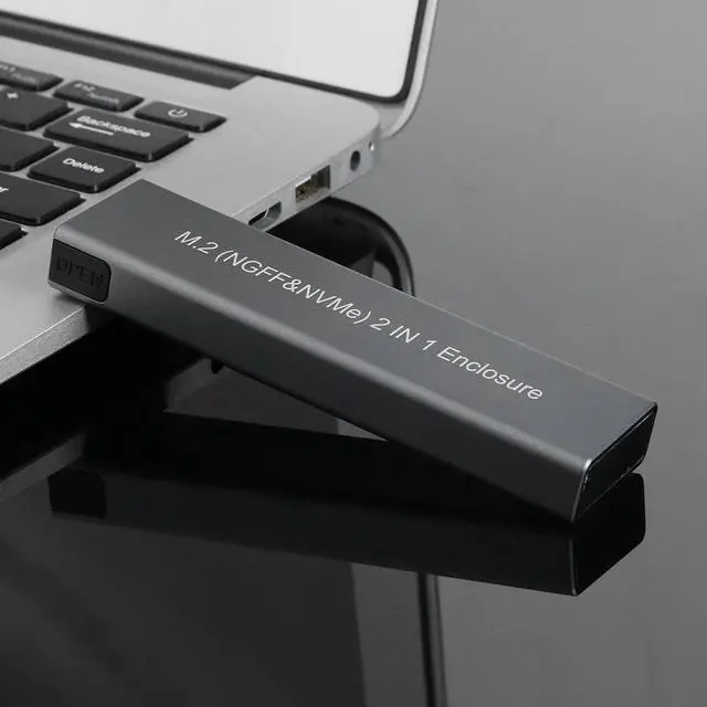 Alt view image 3 of 5 - USB Type C M2 SSD Case NVME PCIE Enclosure M.2 to USB Type C 10Gbps 2TB Hard Drive Enclosure for NVME PCIE NGFF SATA M/B Key SSD