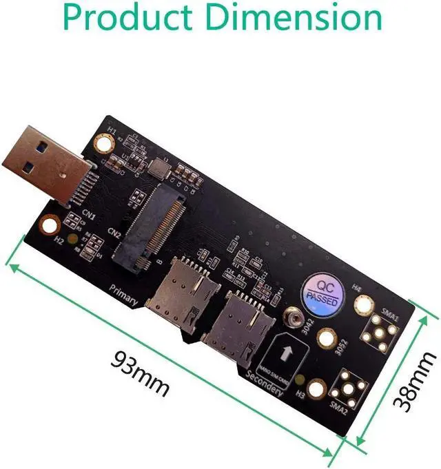 Alt view image 5 of 6 - m.2ngfftous3.0dpteronverterrdexpnsionrdsitdulnnosimrdslotfor3g/4g/5gmodulem2tousriserrdkfgl