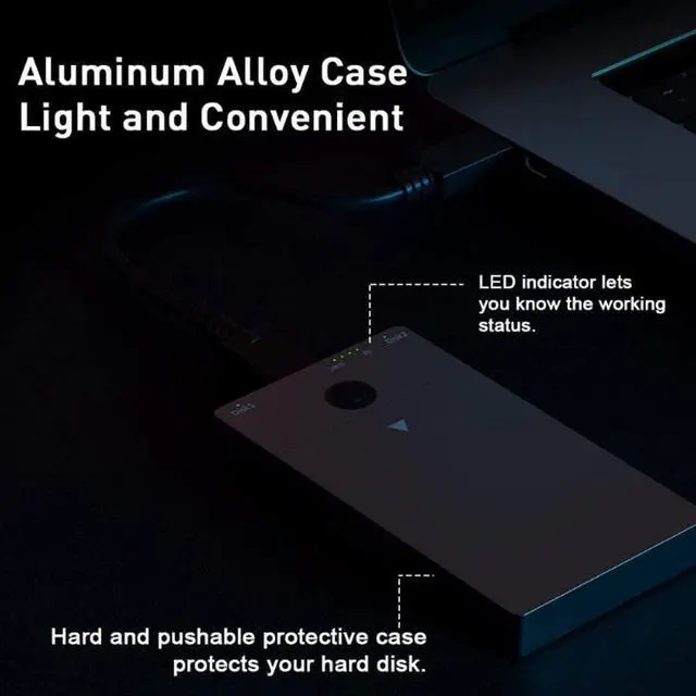 Alt view image 6 of 6 - M2 SSD Case NVME Enclosure Offline Clone/Duplicator Function M.2 to USB Type C 3.1 for NGFF PCIE M/B&M Key Box,US plug