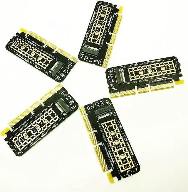 Alt view image 2 of 5 - 5PCS M.2 NVME Adapter M.2 M2 NVME PCIE to M2 Adapter PCI Express X16 X8 X4 Raiser SSD M.2 PCI-E Expansion Card for 2230-2280 SSD