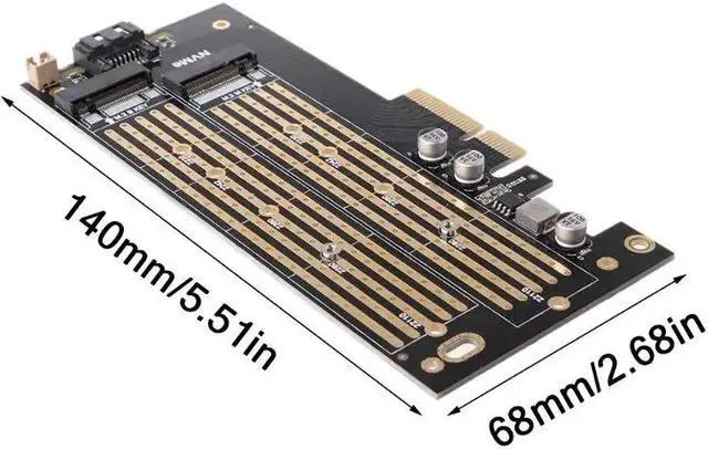 Alt view image 6 of 6 - 1Set PCI Express PCI E 3.0 X4 to NVMe M.2 M KEY NGFF SSD PCIE M2 Riser Card Adapter Support for 2230 2280 Size