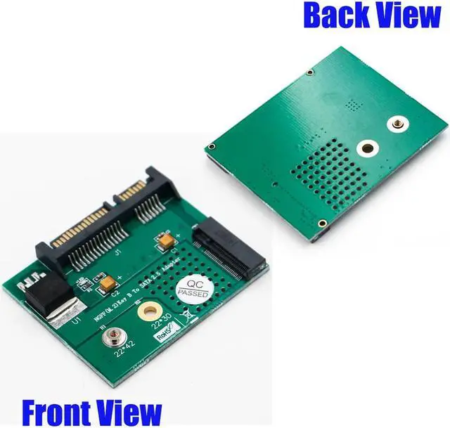 Alt view image 2 of 6 - M.2 NGFF SSD to SATA 2.5" Adapter M.2 to SATA Converter Card Computer Components 3.3V LED B Key Connector for 2230 2242 M2 SSD