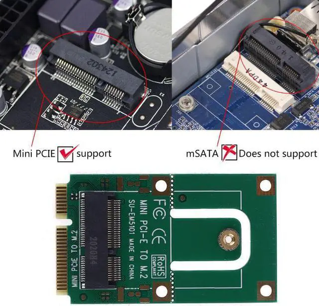 Main image of Mini PCI E to m2 Adapter Converter Expansion Card m2 Key NGFF E Interface for m2 Wireless Bluetooth WiFi Module for Laptop and P