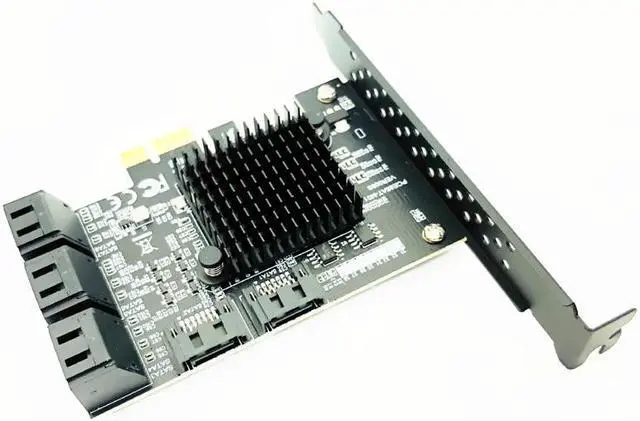 Alt view image 3 of 6 - 8 Port SATA 3 PCI Express Expansion Card PCI E SATA Controller PCIE 1X to SATA Card SATA3.0 6Gb Adapter Add On Cards for HDD SSD