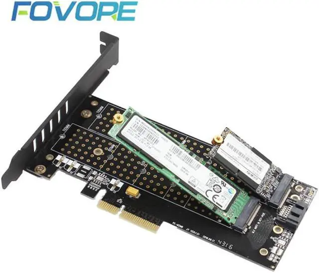 Alt view image 5 of 5 - PCI e to M2 adapter SSD M2 m key b key AHCI PCI e X4 NGFF NVMe adapter M.2 PCIe PCI express 4X converter Card