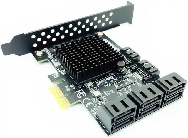 Alt view image 2 of 6 - 8 Port SATA 3 PCI Express Expansion Card PCI E SATA Controller PCIE 1X to SATA Card SATA3.0 6Gb Adapter Add On Cards for HDD SSD