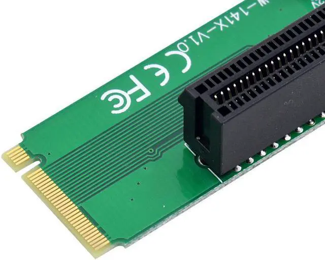 Alt view image 3 of 6 - NGFF M.2 to PCI E 4x 1x Slot Riser Card Adapter M2 to PCIE X4 X1 Converter For Bitcoin Litecoin Miner Mining