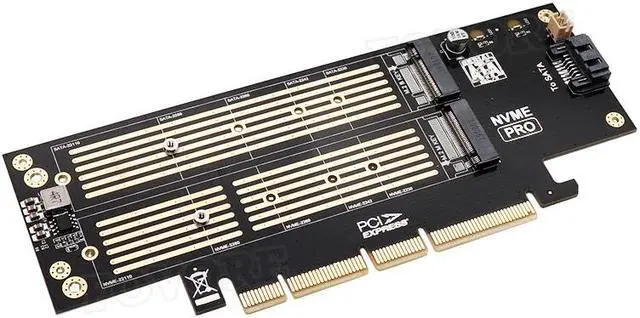 Alt view image 4 of 5 - M.2 adapter b&m key  to M.2 adapter NVMe SSD M2 PCIe PCI express converter Card for 2280 2260 2242 2230 with fan case