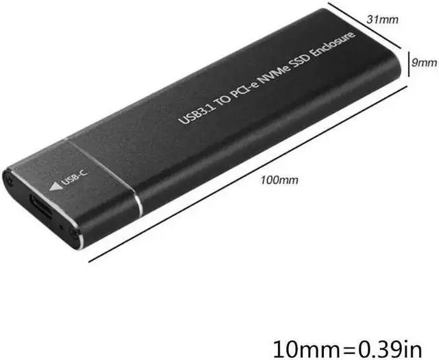Alt view image 4 of 6 - USB3.1 Type C to M.2 M Key NVMe PCIE SSD Box Solid State Drive Housing Case 10Gbps M2 SSD 2280 Hard Drive Disk Enclosure