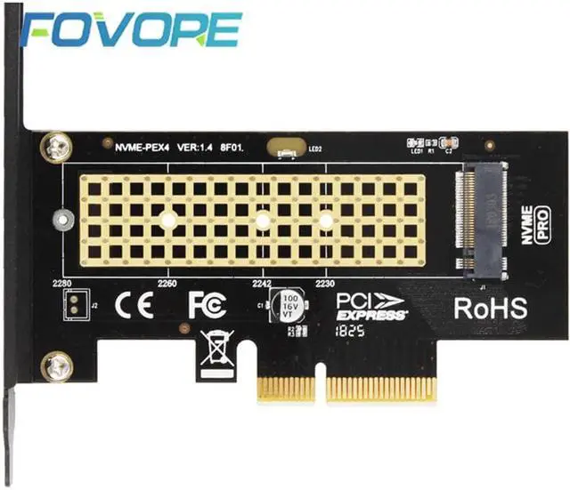 Alt view image 3 of 5 - NGFF to PCI-E adapter Card PCI Express 3.0 NVME  M KEY NGFF SSD pcie M2 riser card Adapter with Low profile brack