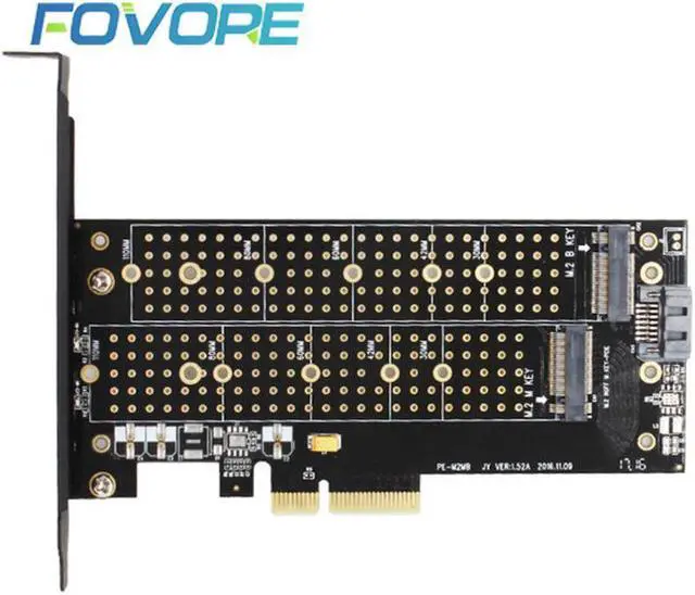 Alt view image 3 of 5 - PCI e to M2 adapter SSD M2 m key b key AHCI PCI e X4 NGFF NVMe adapter M.2 PCIe PCI express 4X converter Card