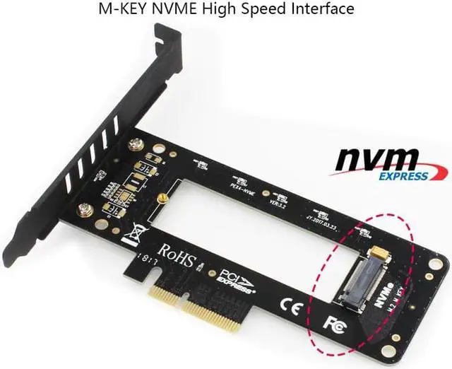 Alt view image 5 of 6 - M.2 PCI e adapter m key NVMe NGFF M.2 SSD 2280 to PCI e X4 adapter M2 PCI e PCI express converter Card with Heat sink heatsink