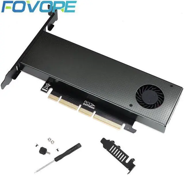 Main image of M.2 adapter b&m key  to M.2 adapter NVMe SSD M2 PCIe PCI express converter Card for 2280 2260 2242 2230 with fan case