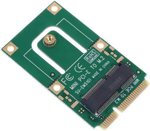 Alt view image 3 of 6 - Mini PCI E to m2 Adapter Converter Expansion Card m2 Key NGFF E Interface for m2 Wireless Bluetooth WiFi Module for Laptop and P