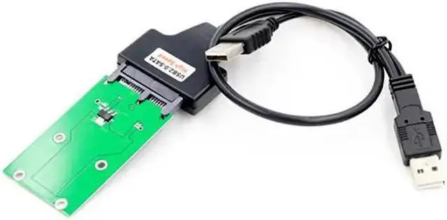 Alt view image 3 of 6 - Mini Pcie Msata 3X5 Ssd To 1.8 inch Micro-Sata Adapter Card + Usb Micro-Sata Cable 7+9Pin 13Pin Usb To Ssd Usb To Mini Pcie