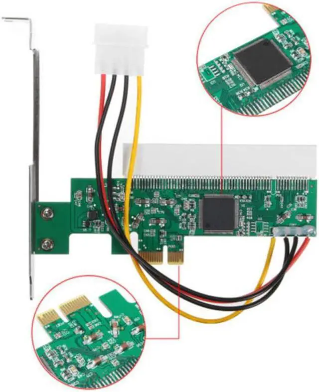 Alt view image 6 of 6 - Amify PCI Express PCI-E To PCI Adapter Card Asmedia 1083 Chip Riser Extender 32bit PCIe To PCI Converter Adapter