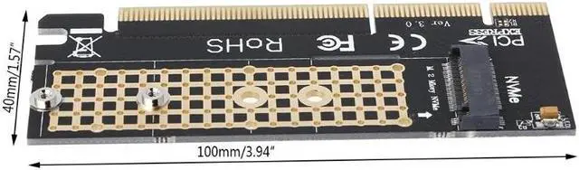 Alt view image 2 of 5 - M.2 NVMe NGFF SSD To PCIE X16 Adapter M-Key Interface Expansion Card Full Speed