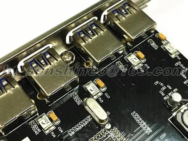 Alt view image 5 of 5 - Super-Speed 4 Ports USB 3.0 PCIe PCI Express Expansion Card for PCI-E x1/x4/x8/x16 Computer PC