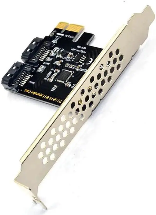 Alt view image 6 of 6 - Adapter PCI-E SATA Card PCI Express to SATA 3.0 6G Expansion Card PCI-E to 2 Port SATA III Controller Cards Adapter