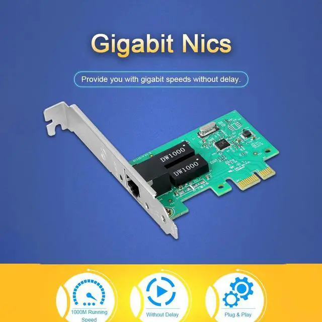 Alt view image 2 of 6 - PCI-E Express Network Card Hard Drive PCI Express Converter LAN Adapter Gigabit Ethernet 1000M for Laptop Notebook PC Computer