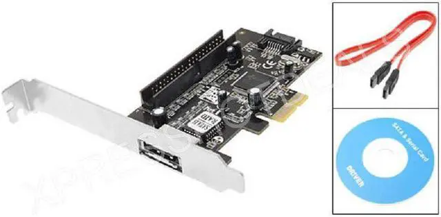 Alt view image 4 of 4 - Amify PCI-E PCI Express eSATA II SATA II 2.0 IDE Card Adapter Converter