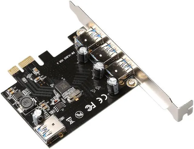 Alt view image 2 of 6 - 5Gbps PCI Express Controller Card PCI-E to 3 External & 1 Internal USB 3.0 Type A Female Ports Expansion Card HUB for Desktop PC