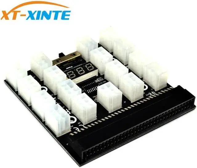 Alt view image 4 of 6 - PCI-E 17x 6Pin Power Supply Breakout Board Adapter Converter 12V for Ethereum BTC Antminer Miner Mining HP Server PSU GPU