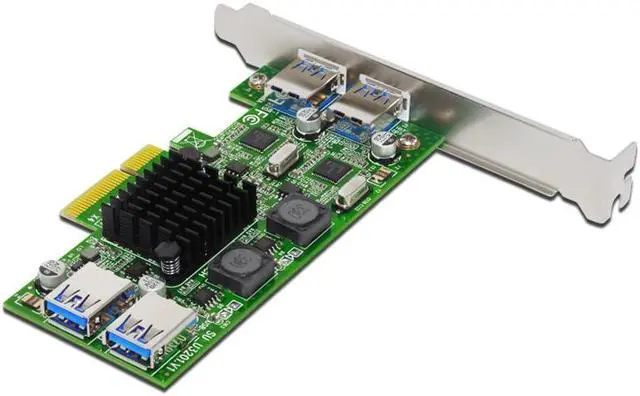 Alt view image 4 of 6 - USB 3.0 PCI-E Card 4 Port USB3.0 5Gbps Dual Channel PCI-E to USB 3.0 Expansion Card Adapter For Desktop Computer Compontens
