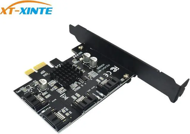 Alt view image 5 of 6 - 88SE9215 4 Ports SATA 6G PCI Express Controller Card PCI-e To SATA III 3.0 Converter Support Low Profile Bracket SATA3.0