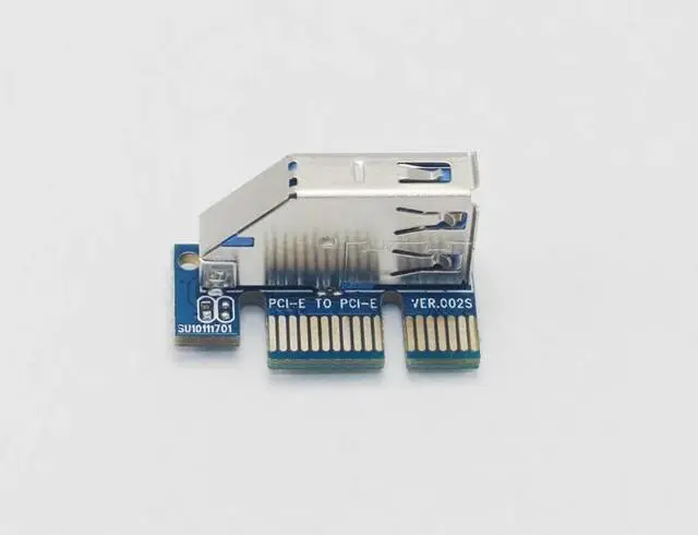 Alt view image 6 of 6 - Amify PCI-E PCI E Express 1X to 1X Extender Adapter Riser Card USB 3.0 Cable SATA Power for Miner Mining Motherboard PCI-E X1 Slot