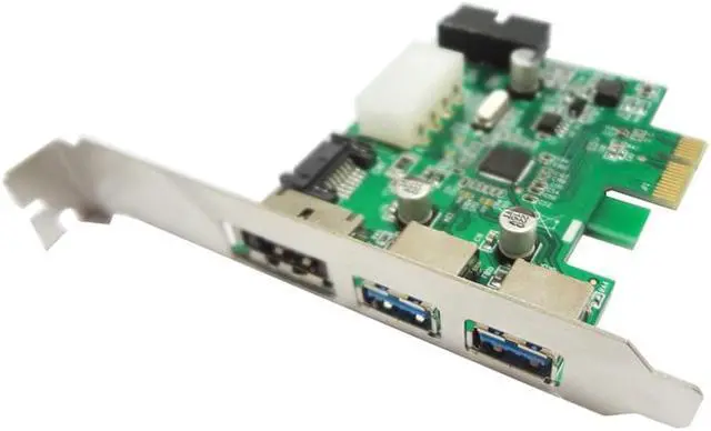 Alt view image 2 of 6 - Amify USB3.0 Expansion card PCI-E PCI express eSATA built-in 19 pin USB3.0 PCI-E Riser adapter add on cards