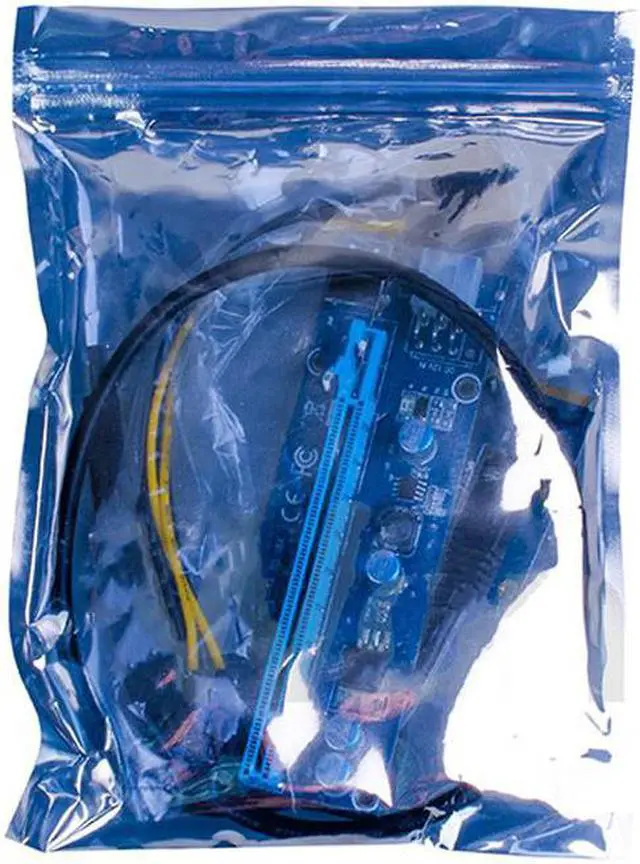 Alt view image 4 of 6 - Mini PCI Express PCI-E Riser Card PCIe 1x to 16x Adapter with SATA 6pin Cable USB Riser For Bitcoin Miner BTC Machine Mining