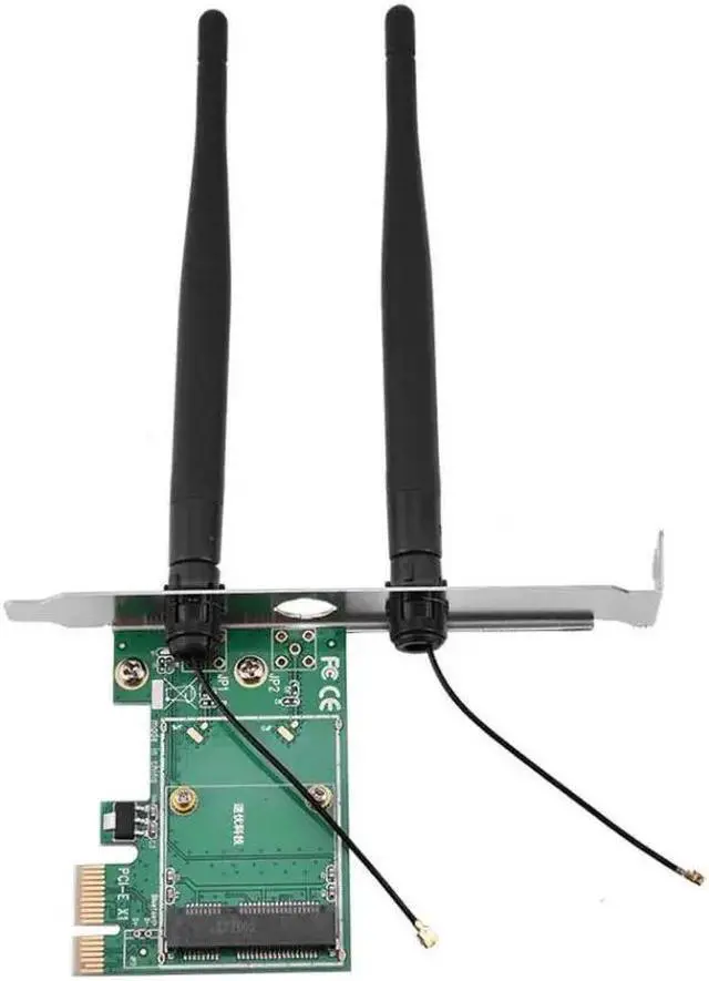 Main image of mini pcie to pcie wireless adapterwith 2 Antennas for Half Size PCI Express Wireless Card