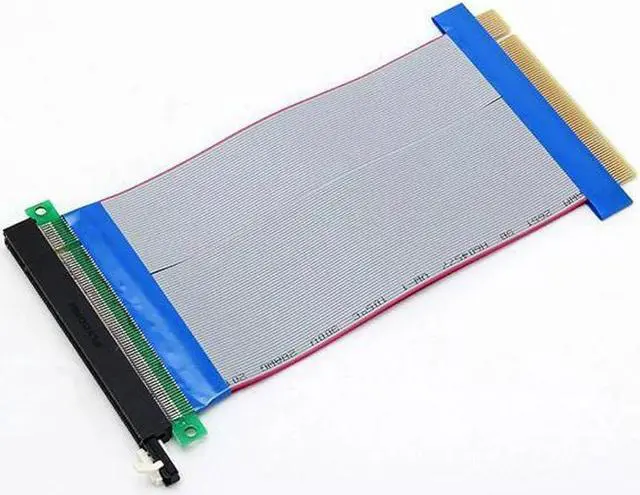 Alt view image 4 of 4 - Amify 1U 2U Server Computer PCI-E PCI E express 16X to 16X Riser Card Adapter Extender Cable 16 PCI-Express Flexible Riser 19cm