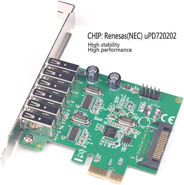 Alt view image 4 of 6 - Amify 6 Ports USB 2.0 PCIE PCI-e HUB expansion Card PCI-Express card PCI-e 1x USB 2.0 USB2.0 to PCIe express PCI e adapter