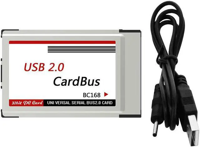 Alt view image 3 of 5 - 1PCS USB 2.0 PCI Express Card Adapter 480Mbps 2 Ports 54mm Slot PCMCIA USB2.0 HUB Hidden Inside Converter For Laptop Notebook