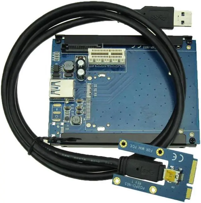 Alt view image 4 of 5 - Mini PCIe To PCI express slots expension adapter mPCIe to PCI-e 1x Riser card supports Sound Card Network card graphics card