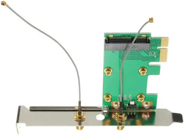 Alt view image 4 of 5 - 120mmX70mmX17mm Mini Wireless WIFI Mini PCI-E Card To PCI-E Wlan Adapter Expansion Network Card 2 Antenna For Desktop
