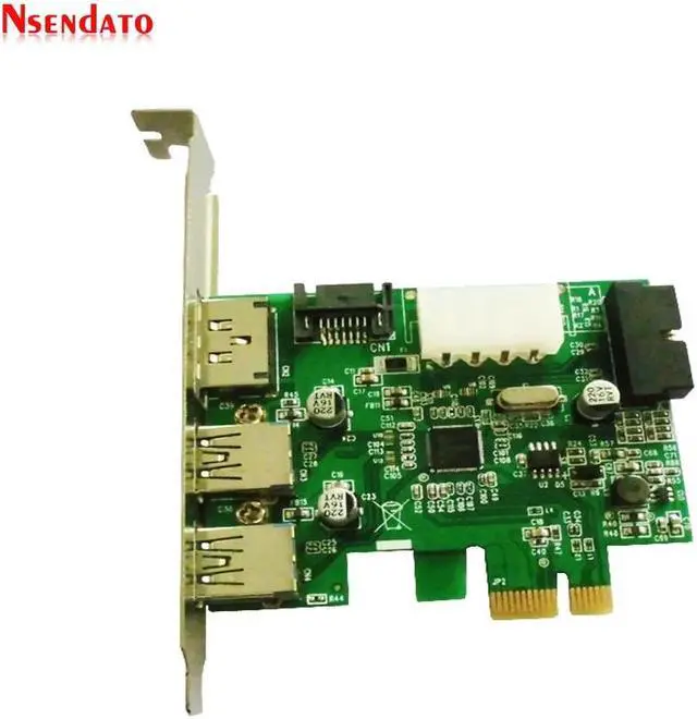 Alt view image 4 of 6 - Amify PCI Express 2 ports USB3.0 eSATA eSATAp II & USB 3.0 to PCI-E PCI Express Card w/Motherboard 20 pin Connector eSATA with D720201