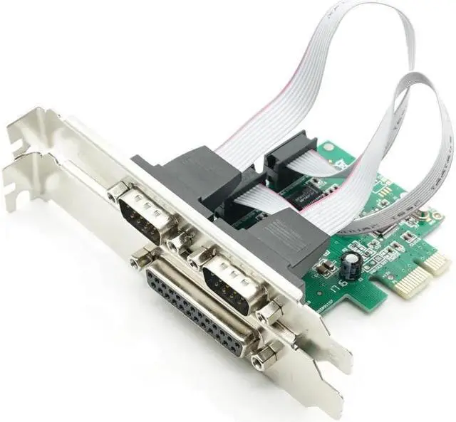 Main image of 2 Ports RS-232 Serial Port COM DB9 & DB25 Parallel Port LPT to PCIe PCI-E PCI Express Expansion Card Adapter WCH382 Chip