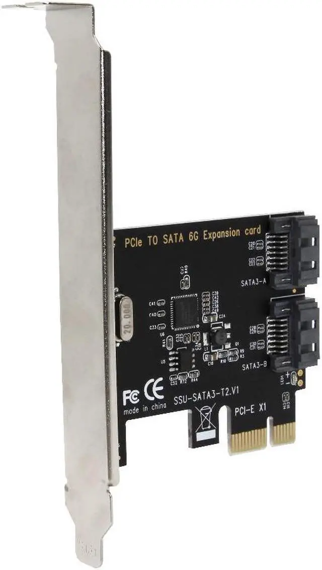 Alt view image 4 of 4 - PCI Express to SATA3.0 2-Port SATA III 6G Expansion Controller Adapter Card For Desktop Computer Components PC PCI E