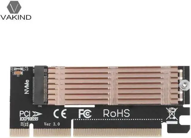 Main image of 100x41mm M.2 NVMe SSD NGFF to PCIE 3.0 PCI Express X16/X4 Expansion Card Adapter M Key Interface with Heatsink Heat Sink
