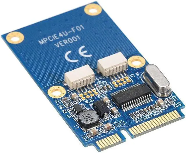 Alt view image 5 of 6 - Mini PCI-E to Dual USB Adapter MINI PCIe to 2 Ports USB2.0 Converter Card Expansion Card