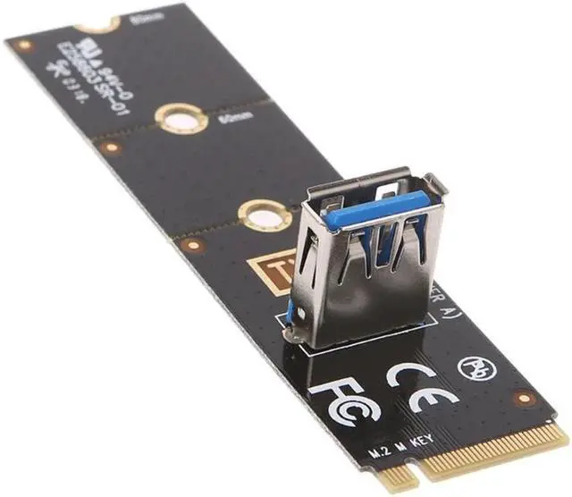 Alt view image 3 of 6 - Amify NGFF M.2 To USB3.0 PCI-E Riser Card M2 Slot Extender Adapter For BTC/ETH Mining