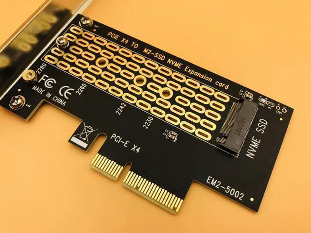 Alt view image 6 of 6 - PCIE M2 Riser Card PCI-E PCI Express 3.0 X4 to NVMe M.2 M KEY NGFF SSD Adapter Support 2230 2242 2260 2280 Size NVMe M.2 SSD