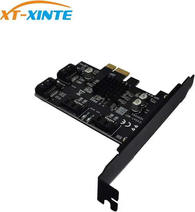 Alt view image 4 of 6 - 88SE9215 4 Ports SATA 6G PCI Express Controller Card PCI-e To SATA III 3.0 Converter Support Low Profile Bracket SATA3.0