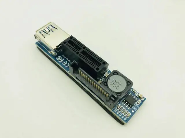 Alt view image 5 of 6 - PCI-E X1 Extender Cable USB 3.0 Power SATA Extension Cord PCI Express 1X Riser Expansion Card for PC Network Cards Graphics Card