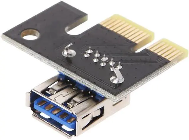 Alt view image 6 of 6 - Amify PCI-E 1x To 16x Adapter NGFF M.2 Riser Card USB 3.0 SATA 6Pin Power Cord Mining