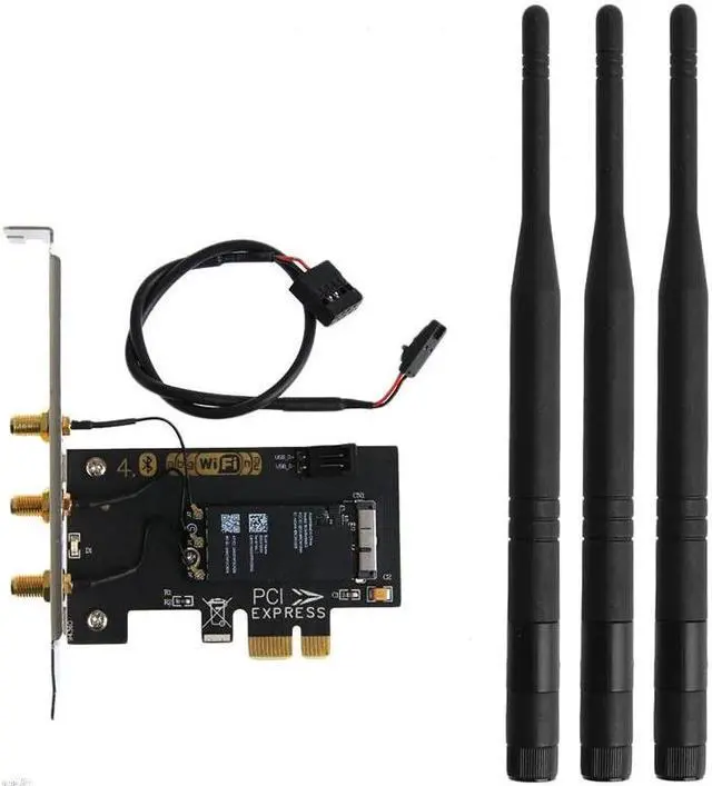 Alt view image 2 of 6 - AC 1750M Dual-Band PCI-E BCM94360CS BT4.0 Wireless Wifi Adapter Card W/ Antenna
